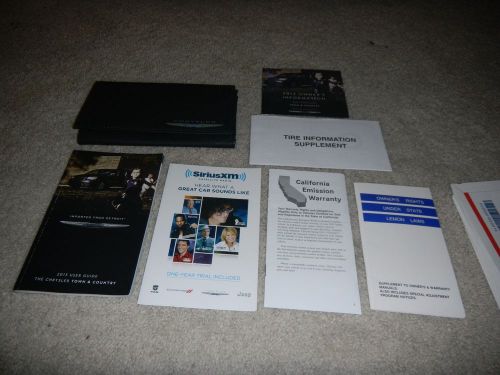 2013 chrysler town and country owners manual set + free shipping