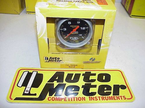 New auto meter liquid filled fuel pressure gauge #5412 new