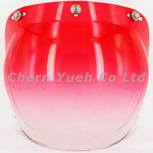Uv red gradient bubble shield visor for motorcycle helmet shoei bell biltwell