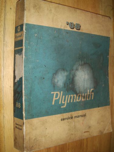 1968 plymouth shop manual / shop book / original!!