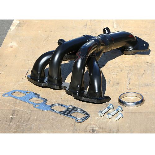 L31 qr25 black coated steel header/exhaust manifold for 02-06 nissan altima 2.5