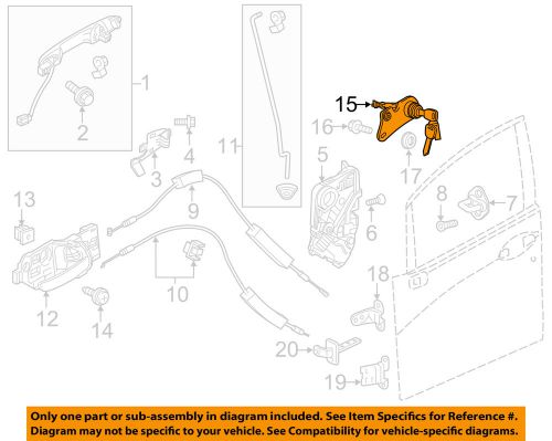 Honda oem 2015 fit front door-lock cylinder 72185t5a003