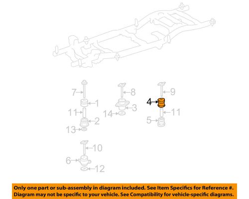 Toyota oem 01-07 sequoia frame-mount cushion 522070c010