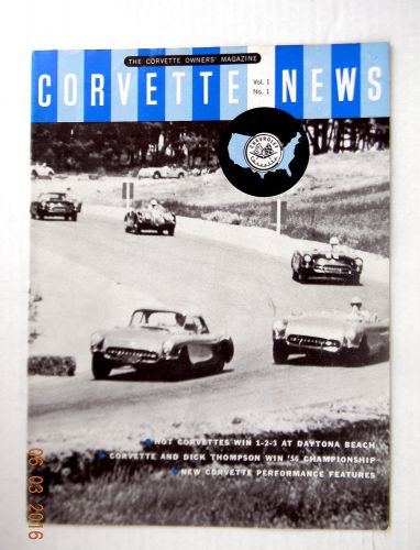 Vintage 1957 corvette news magazine vol i no. i vol. 1 no. 1