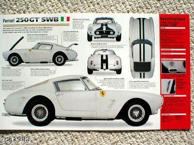 1959 / 1960 / 1961 / 1962  ferrari 250gt/ 250 gt swb imp brochure