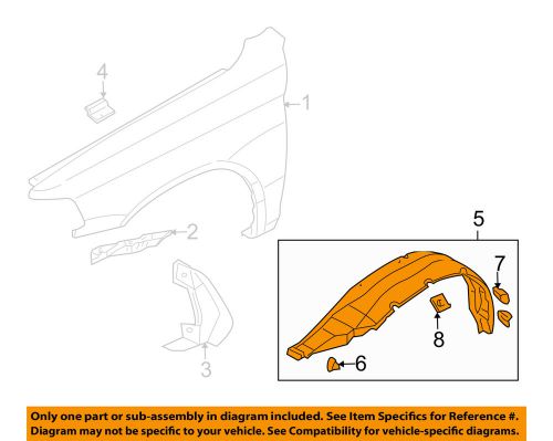 Mitsubishi oem 97-98 montero sport-fender liner left mr485423