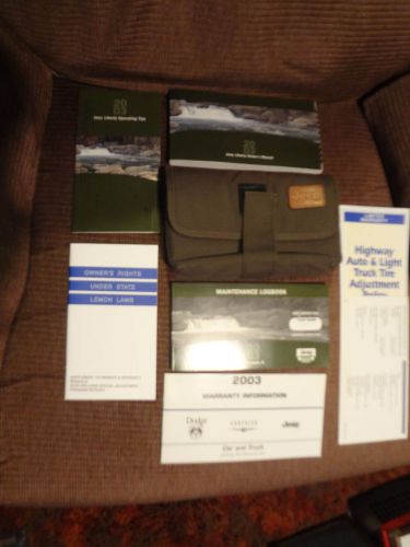 2003 jeep liberty owners manual set