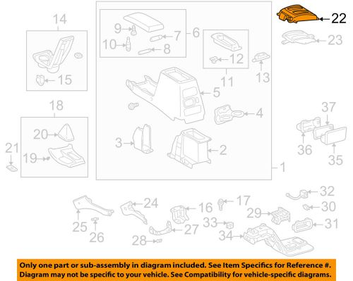 Toyota oem 99-02 4runner center console-upper housing 3597135100