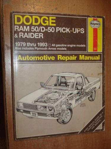 1979-1993 dodge ram 50 truck service manual haynes repair shop book