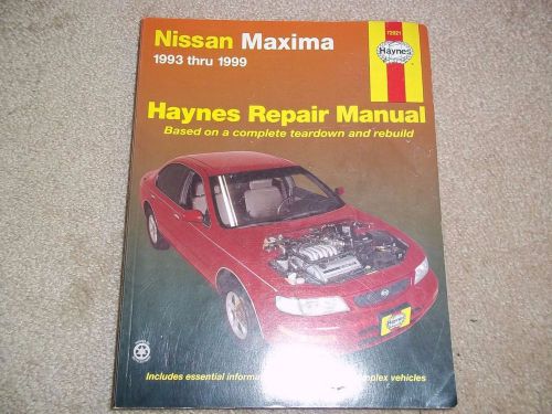 Haynes repair manual for nissan maxima 1993-1999 automotive mechanic book