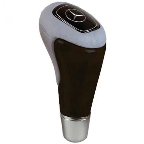 Mercedes® shift knob kit,black birdseye leather,star emblem, 208/210 chassis,