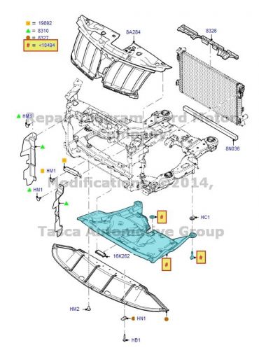 New oem lower air deflector 3.5l / 3.7l 2010-2012 ford lincoln #de9z-9910494-c