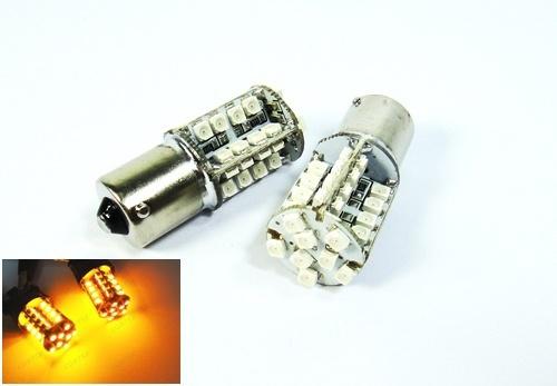 2 ba15s 1156 40 smd led parking turn signal light rear indicator lamp 7506 amber