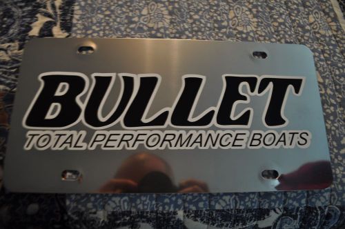 Bullet boat license plate