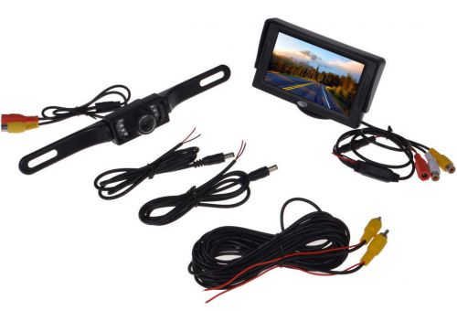 4.3&#034; tft lcd monitor car rear view system backup reverse camera night vision kit