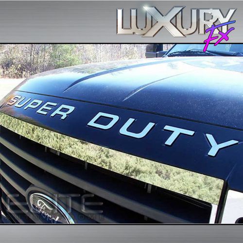 Stainless super duty front letters fit for 42598 ford f-250/350 sd - luxfx1801