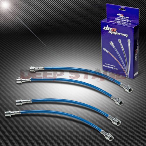 Stainless ss braided hose racing brake line 98-05 porsche 911 996/carrera blue