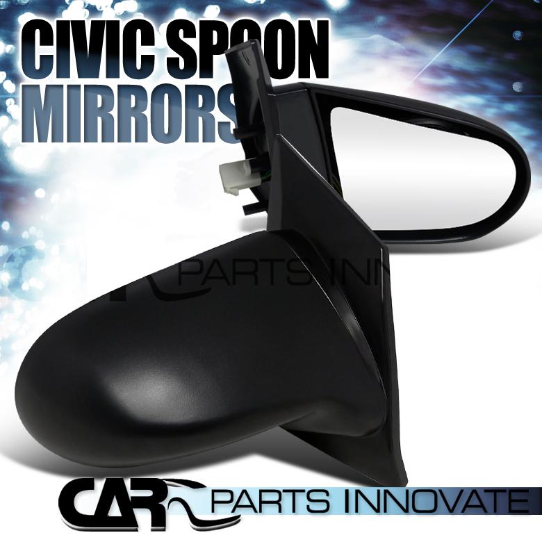 06-11 honda civic 2dr coupe jdm abs plastic power side mirror 2pc