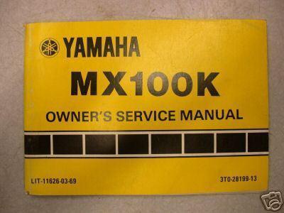 1981 yamaha mx100 mx 100- owners manual