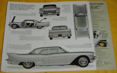 1957 cadillac eldorado brougham 365 ci 2 four barrels imp info/specs/photo 11x8