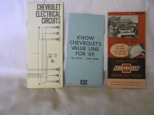 Nos  vintage  salesman&#039;s booklets.for chevrolet,1956 and 1969.new