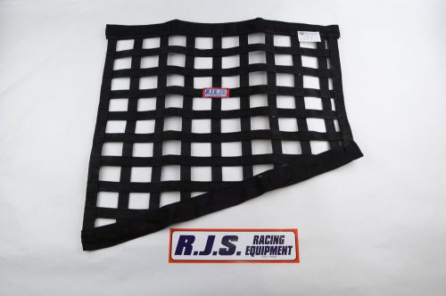 Rjs racing equipment sfi 27.1 black ribbon window net 25.5x15x27x22.75