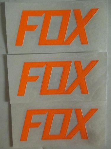 Fox racing mx sticker decal 3 pack  fox tdc - 2.75&#034; [flo orange] os 14908-824