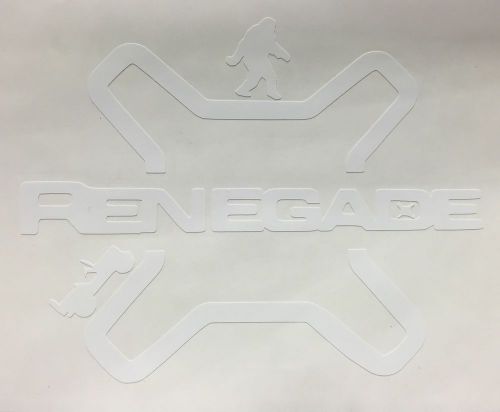 Only 1 jeep renegade decal sticker vinyl accessory white