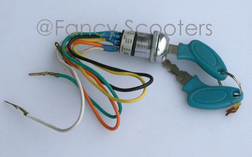 5 wires ignition key b for mini gas scooter, choppers and  pocket bikes