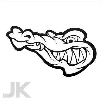 Decal stickers alligator crocodile alligators crocodiles reptile 0502 ka47a