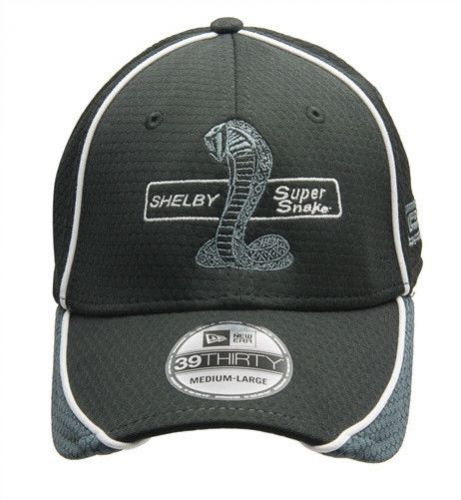 Shelby super snake logo black/gray carbon fiber style hat ford mustang gt500