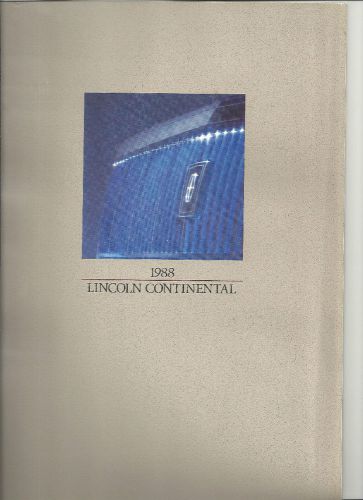 1988 lincoln continental showroom brochure &#034;nos&#034;