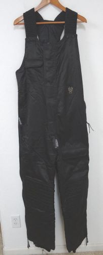 Coldwave mens snowmobile overalls quilted lining in black - medium in euc