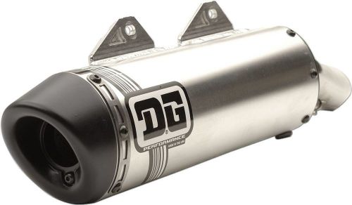 Dg performance, 073-4150, v2 slip-on muffler,, aluminum stainless steel