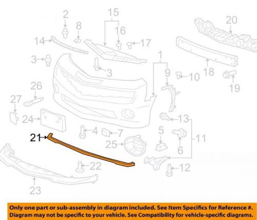 Camaro chevrolet gm oem 10-13 camaro front bumper grille-air deflector 92234403