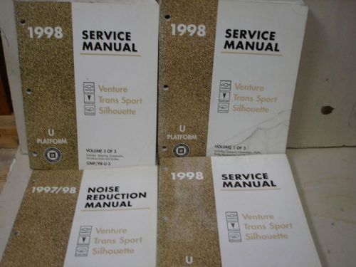 1998 venture/transport/silhouette dealer service manuals vols 1-3 plus