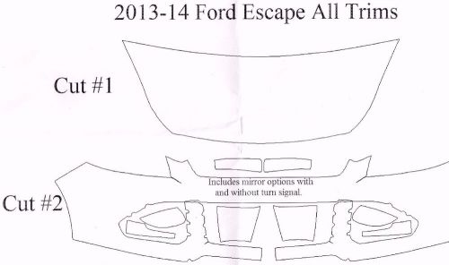 Ford escape 2013- 2014 3m scotchguard clear car bra, deluxe kit