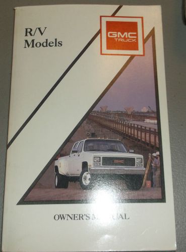 1990 gmc r/v models pickup owners manual original