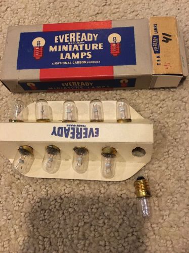 Eveready miniature lamps no 41 2.5v . 5a box of ten general electric