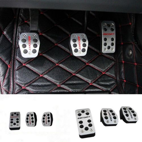 2color!for ford escort 2014-15 with logo car fuel brake mt foot pedals 3pcs