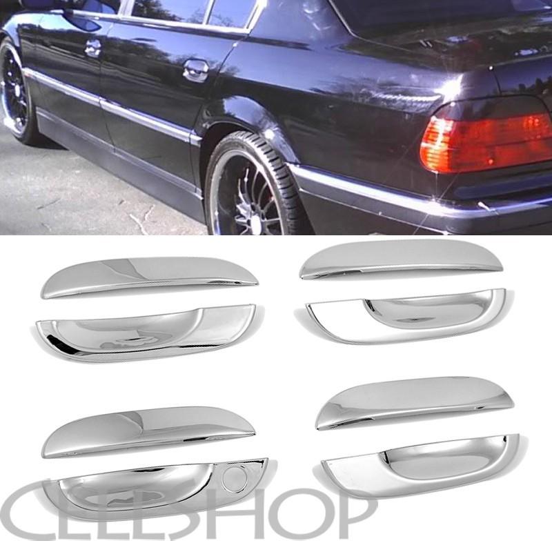 1997-2001 bmw e38 e39 5 7 series triple chrome door handle covers trim overlay