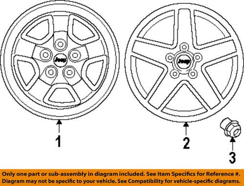 Jeep oem yx87s4aaa wheel, steel