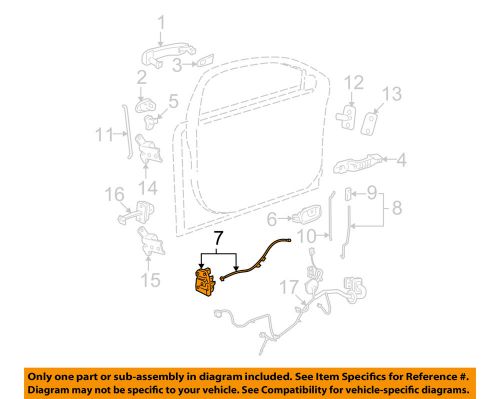 Gm oem front door-door lock kit 22865521