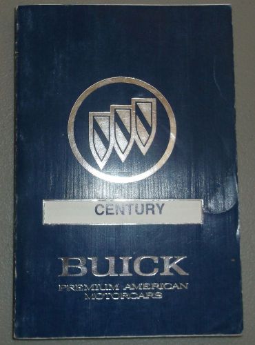 1990 buick century owners manual original