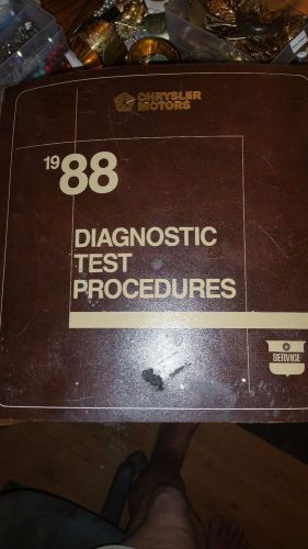 1988 diagnostic test procedures, factory manual,  lrg binder covering many years