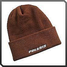 New oem pure polaris &#034;rollover&#034; beanie brown hat cap