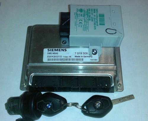 Bmw e46 2002 325 xi 3 series dme ews key ignition ecm ecu ms43 automatic trans