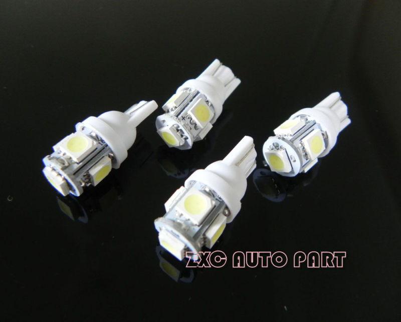 4pcs t10 5smd 5050 xenon side marker light 194 168 w5w car led wedge bulb white