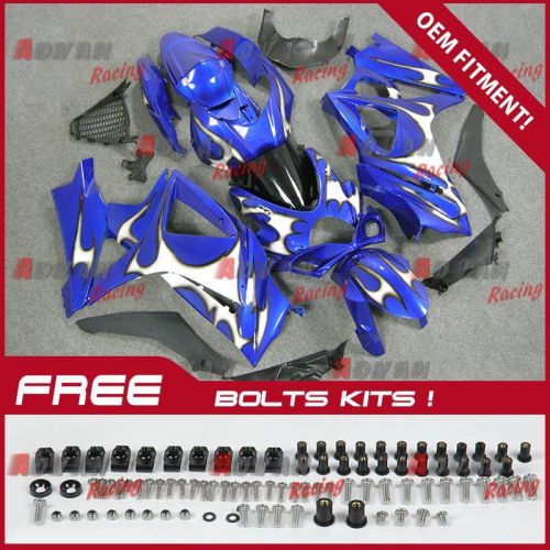 Blue injection fairings bodywork kit suzuki gsxr1000 2007-2008 oem 32