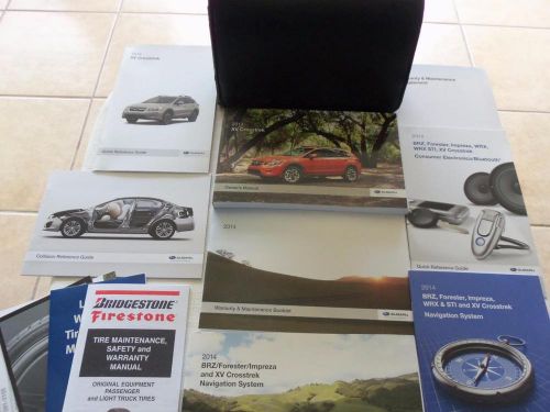 2014 subaru xv crosstrek owners manual guide book set  with case